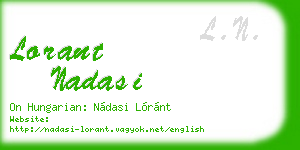 lorant nadasi business card